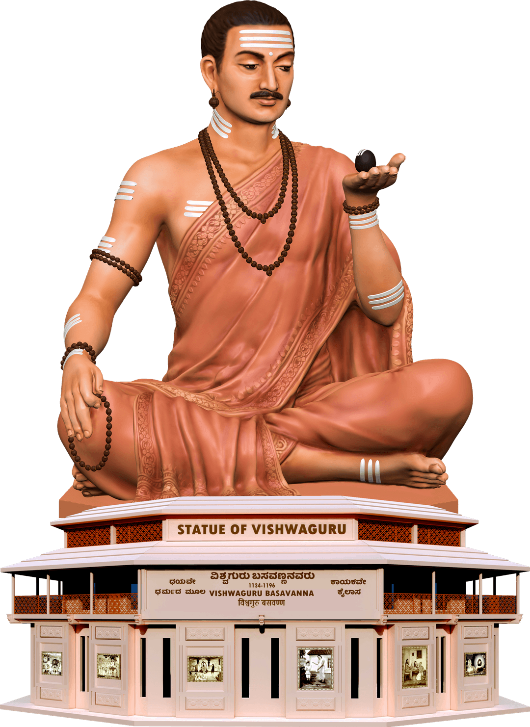 ನಿರ್ಮಾಣ ಹಂತದಲ್ಲಿರುವ 112 ಅಡಿ ಬಸವಣ್ಣನವರ ಮೂರ್ತಿಯ ಚಿತ್ರ